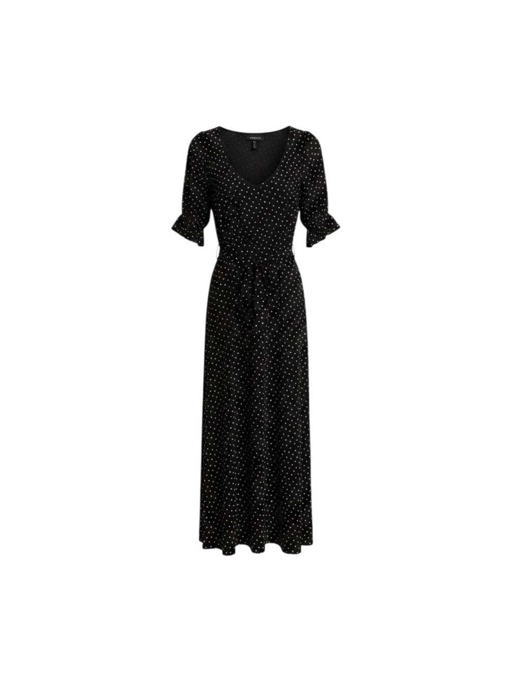 1. State Black Midi Dress with White Polka Dots